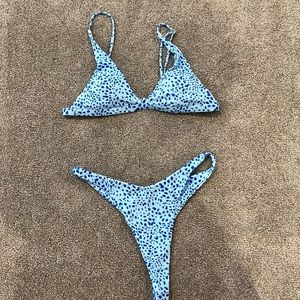blue shein bikini